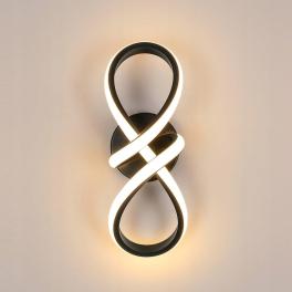 Aplica perete LED 44W ACR-8084 Neagra, lumina reglabila 3000K-4200K-6500K