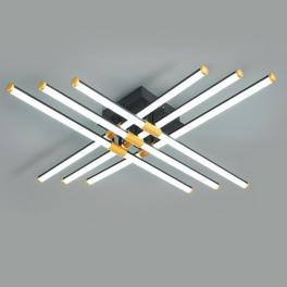 Lustra LED cu telecomanda 144W ACR-8069 Neagra, 6 brațe, lumina reglabila 3000K-6500K