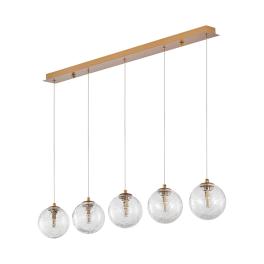 Lustra suspendata Glory Gold, S002S-4H-5xG9 max. 5x10W led - Lustre LED > Lustre living