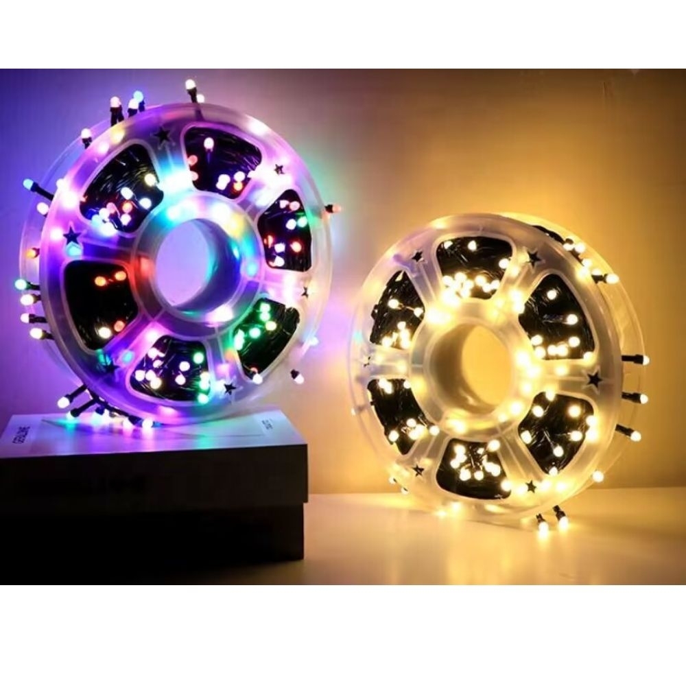 Instalatie brad LED alb calda 50m, 500 LED rotunde