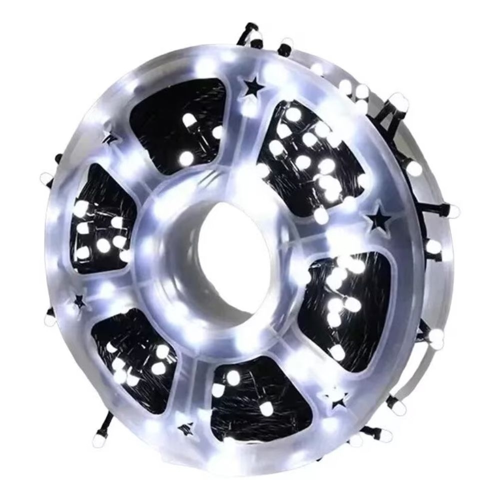 Instalatie brad LED alb rece 50m, 500 LED rotunde