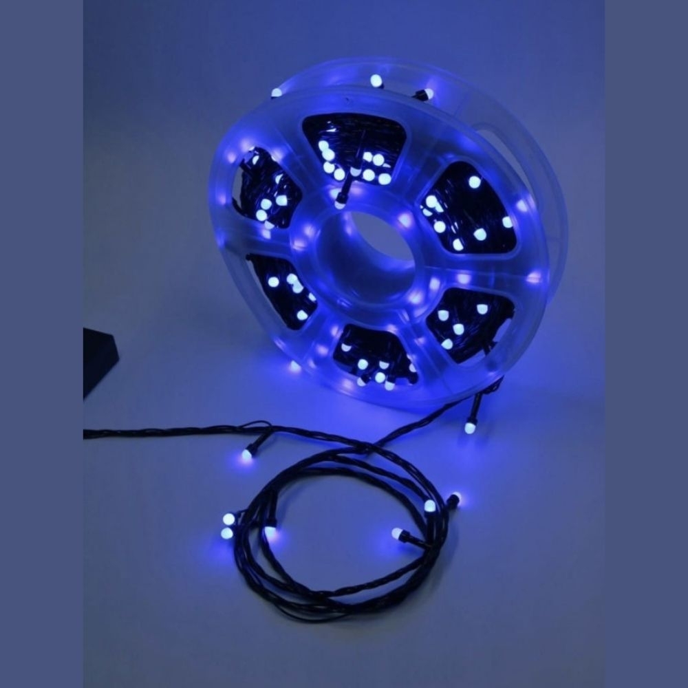 Instalatie brad LED albastru 50m, 500 LED rotunde