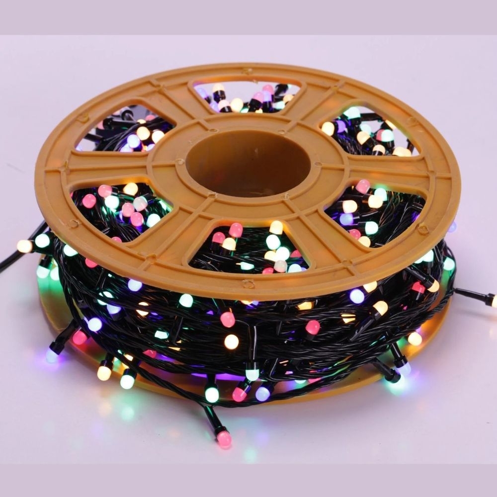 Instalatie brad LED multicolor 50m, 500 LED rotunde