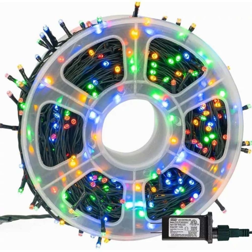 Instalatie brad LED multicolor 50m, rola 240 LED, 8 efecte