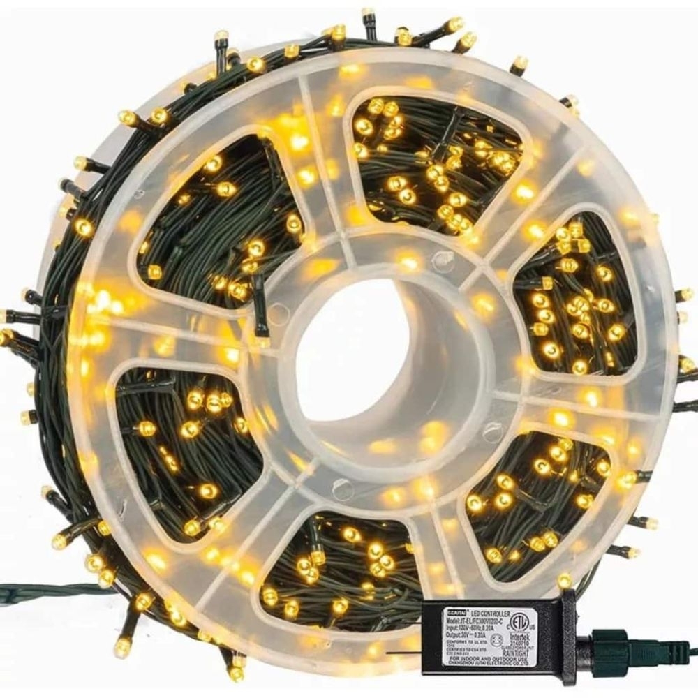 Instalatii brad LED lumina calda 3000K, 50m, rola 240 LED, 8 efecte