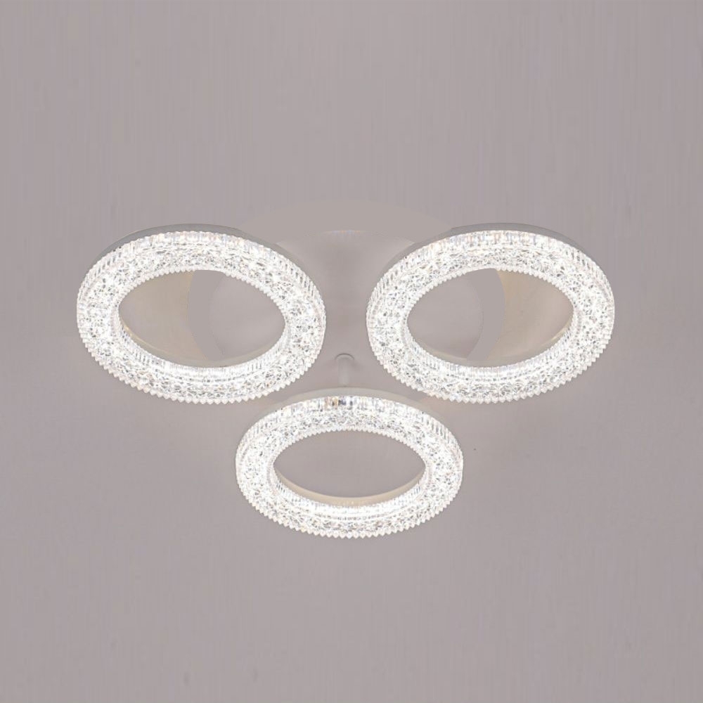 Lustra led 3 cercuri cu Cristalshine 48W model ACR-8053