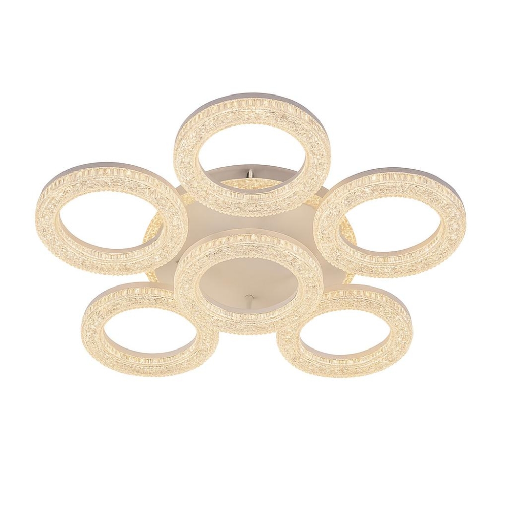 Lustra led 6 cercuri cu Cristalshine 120W model ACR-8055