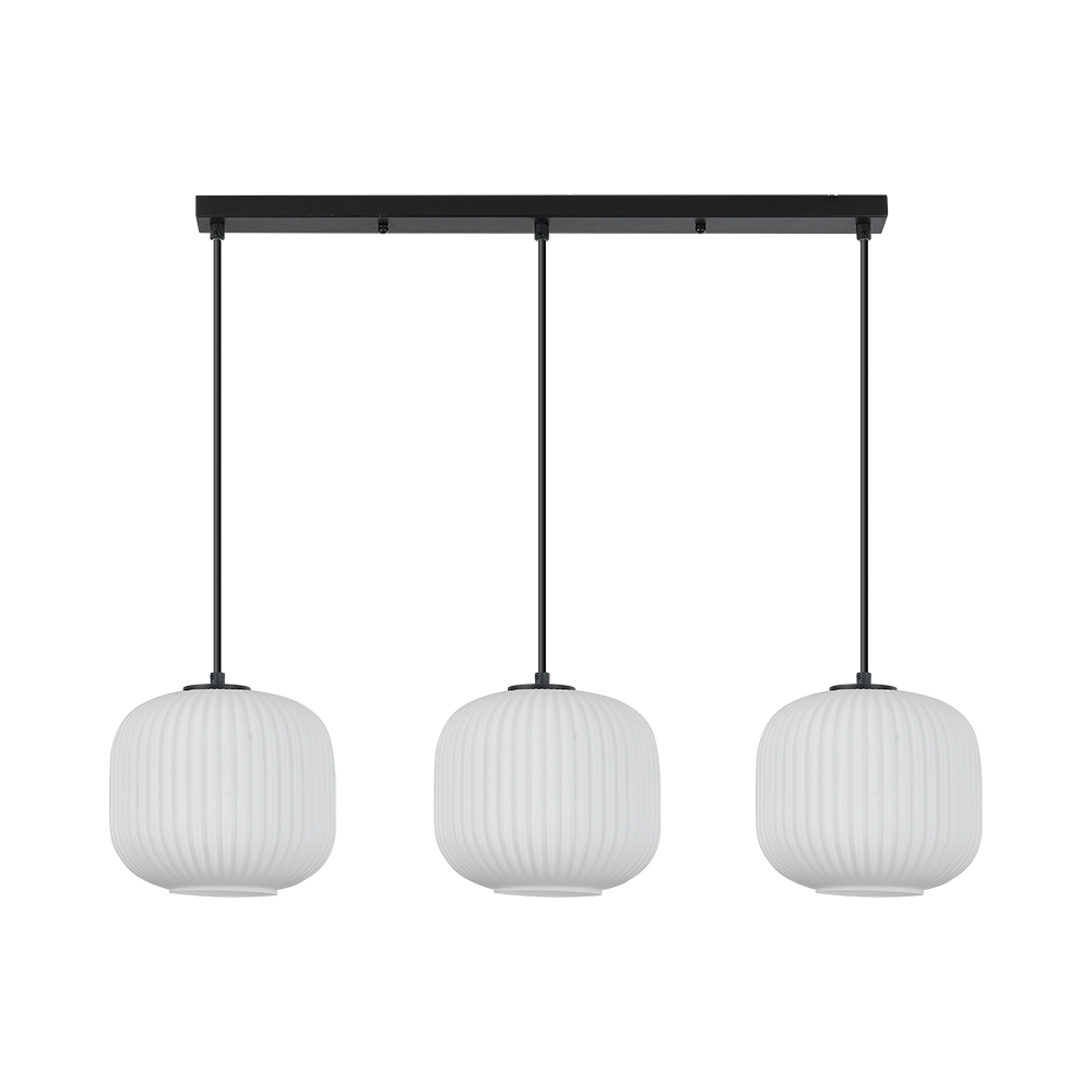 Lustra suspendata, S009R-3H-3xE27 liniar OPL-BK, max 3x23W - Lustre LED > Lustre bucatarie