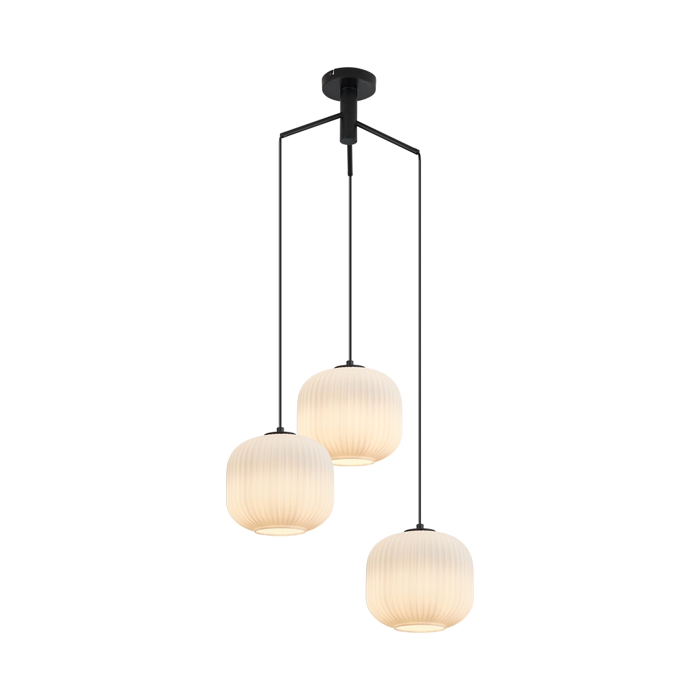 Lustra suspendata, S009R-3H-3xE27 triunghi OPL-BK triunghi, max 23W - Lustre LED > Lustre living