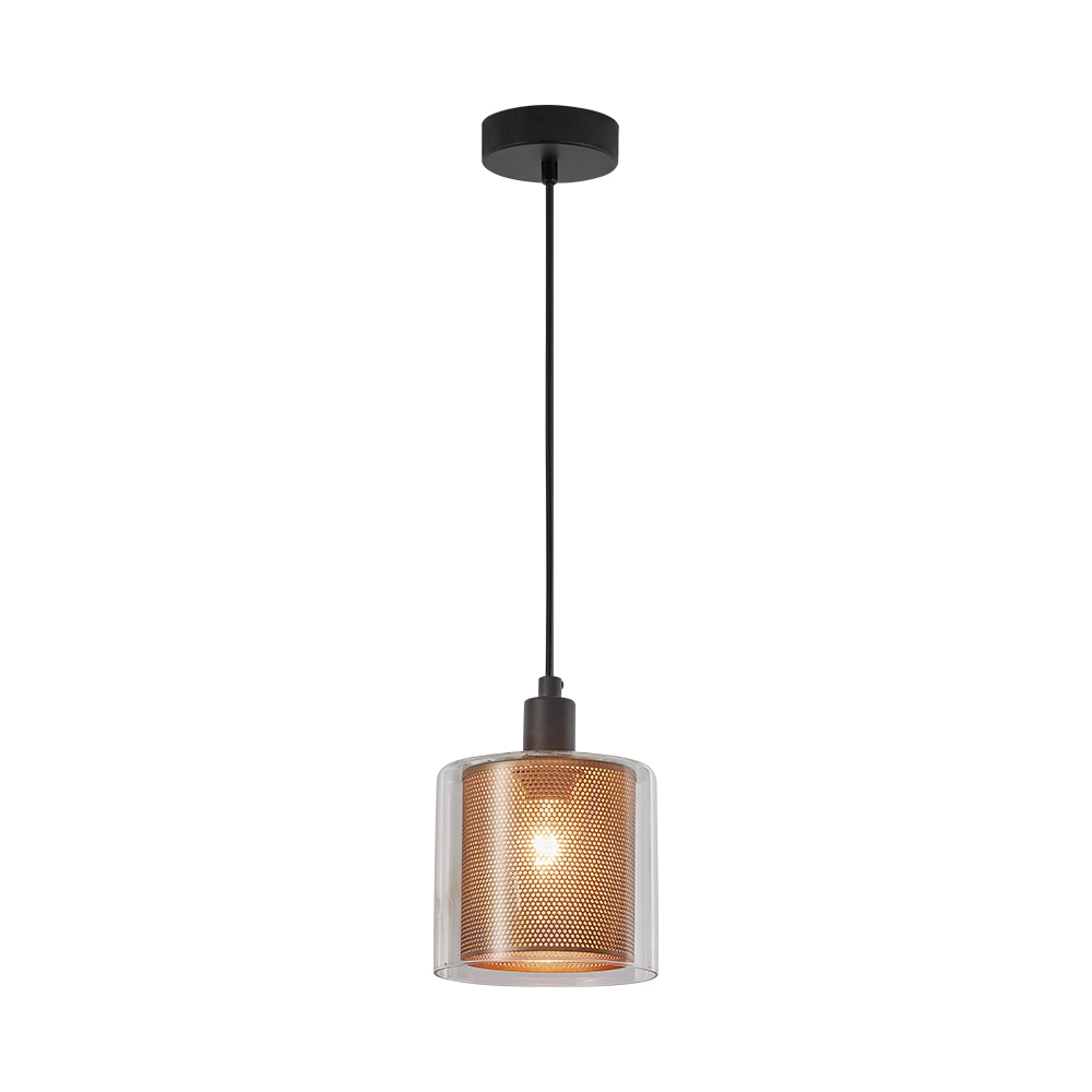 Pendul suspendat S008R-1H-1xE14 CPR glob aramiu max 23W - Lustre LED > Lustre bucatarie