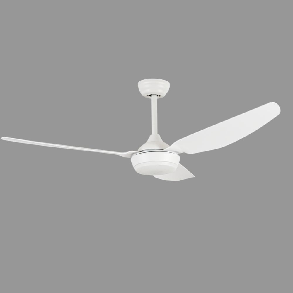 Ventilator tavan cu LED si telecomanda 140 cm 55 inch YUE-M206-3 alb, 3 viteze, 3 tipuri de lumina, 3 pale ABS