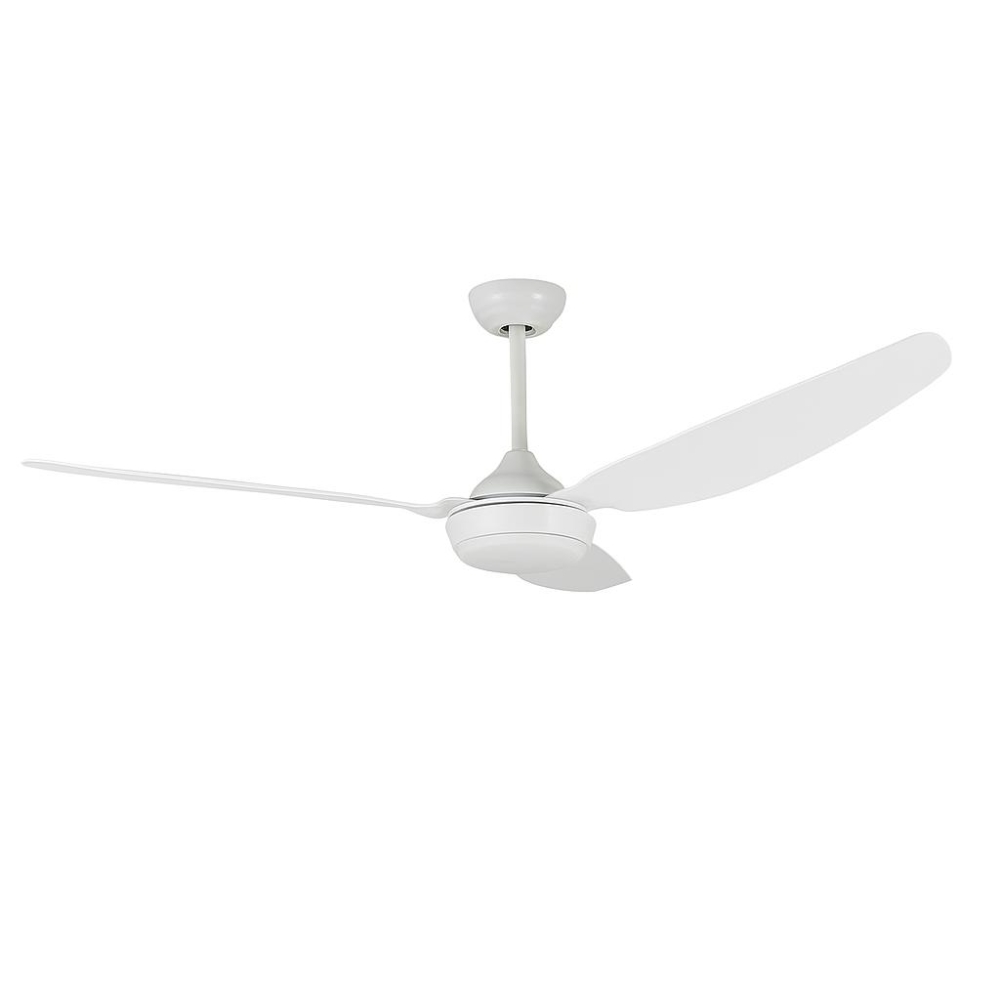 Ventilator tavan cu LED si telecomanda 140 cm 55 inch YUE-M206-3 alb, 3 viteze, 3 tipuri de lumina, 3 pale ABS