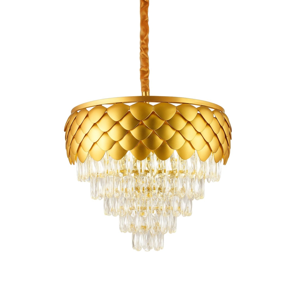Candelabru Royal Golden 500, iluminat modern, E14, Auriu